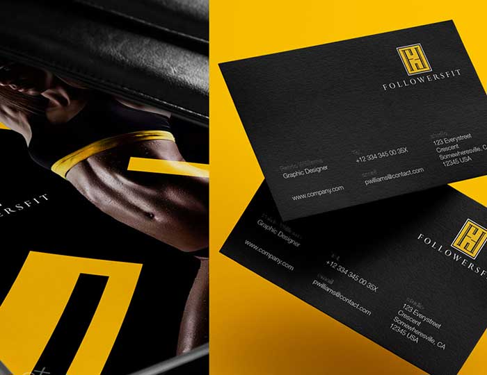 Business card design sample