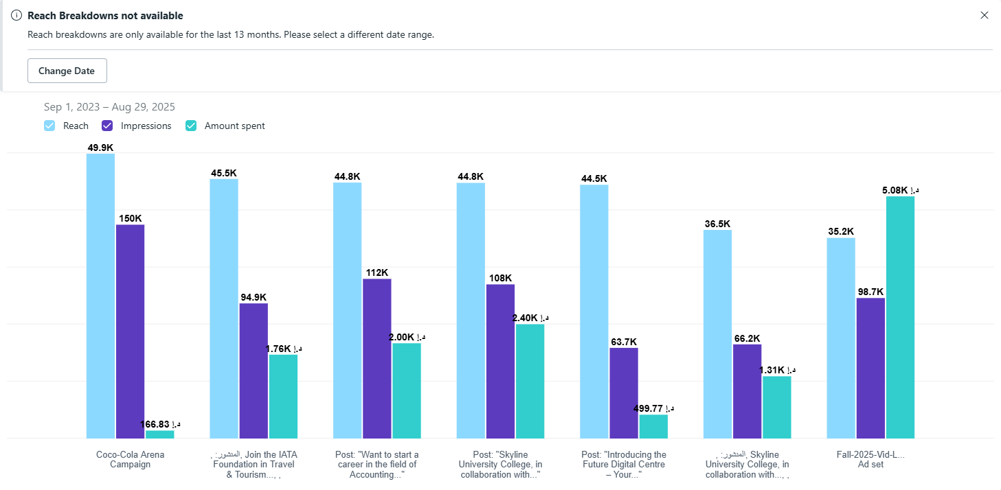 Meta Ads Manager campaign report