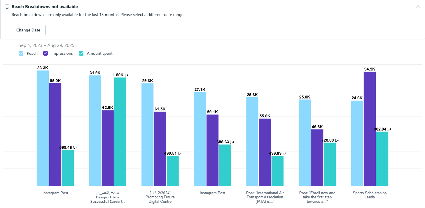 Meta Ads Manager campaign report